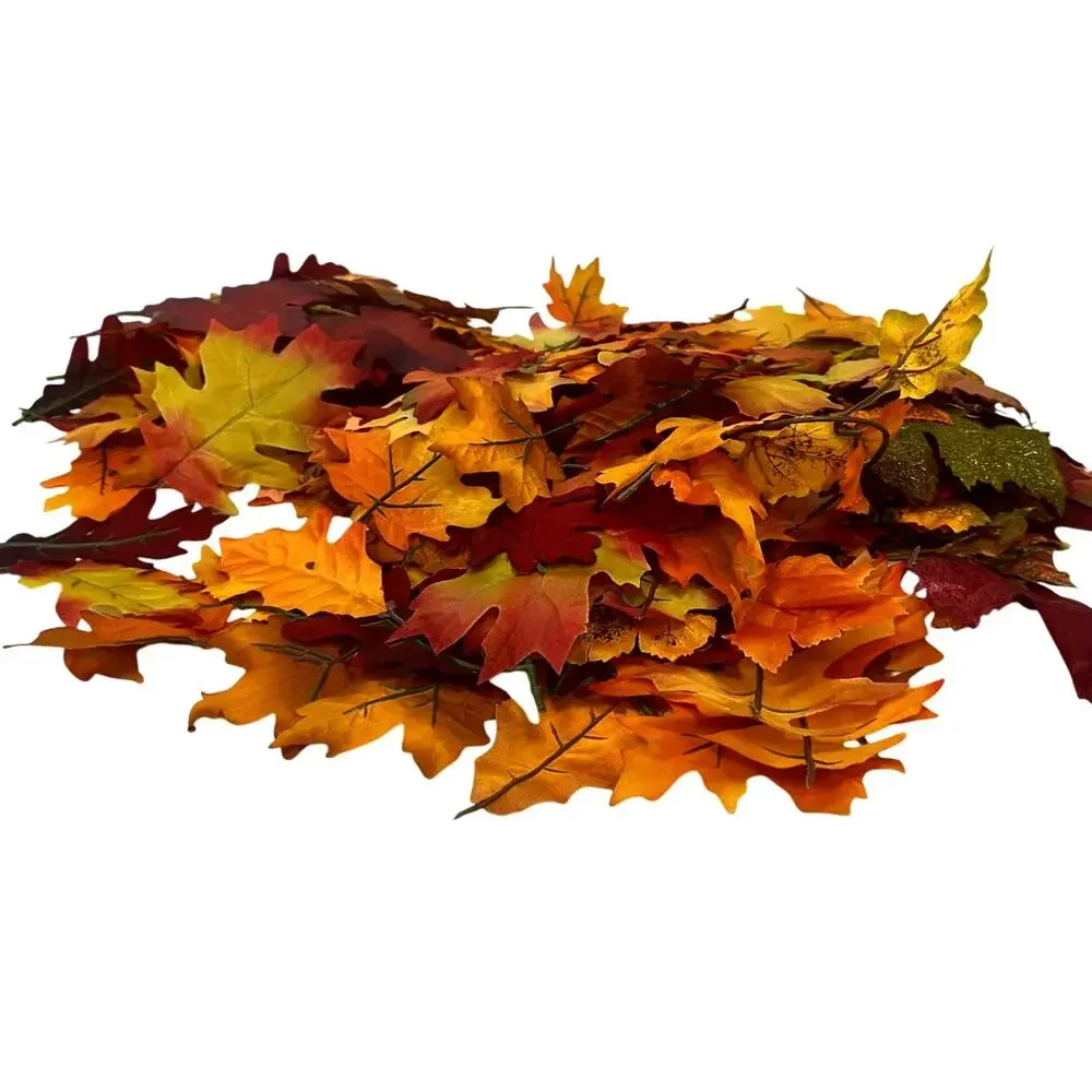 Fall Thanksgiving Autumn Home Decor Cornucopia, Pumpkin, Wreath & Fall Leaves